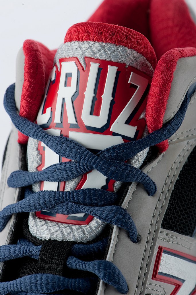 Best Cleats of the MLB Postseason: Nelson Cruz Player Exclusive New Balance 1103 Cleats Grey/Black/Red