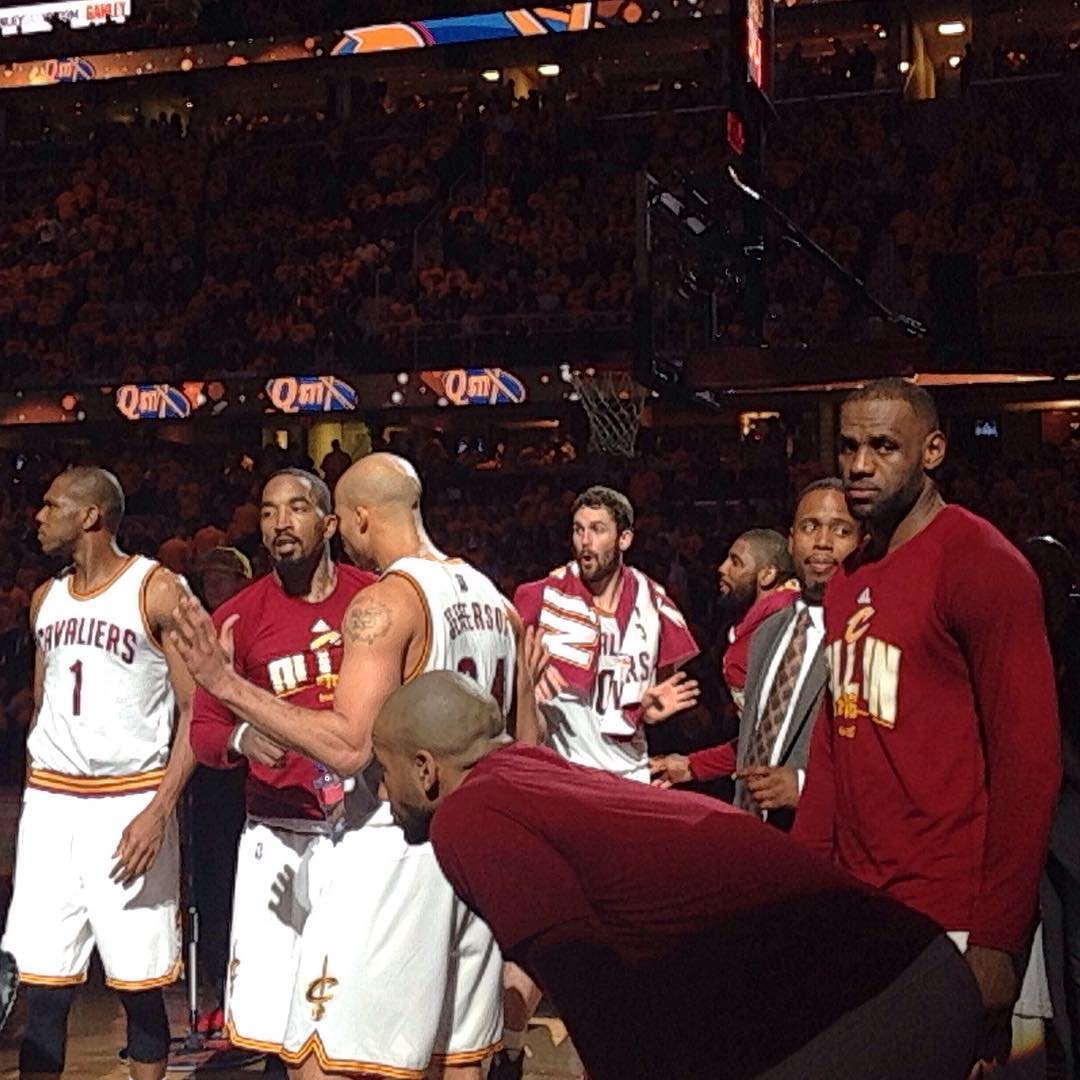 LeBron caught me taking a pic.