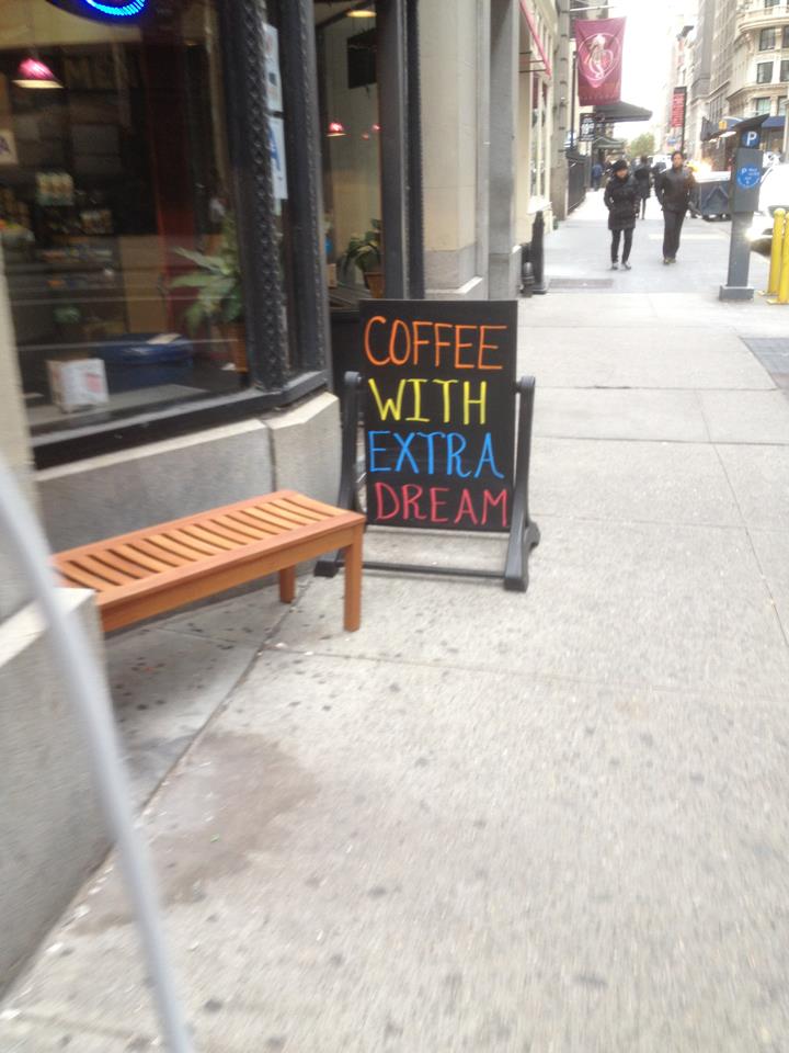 Coffee With Extra Dream, Showbiz Cafe, 21st Street, NYC