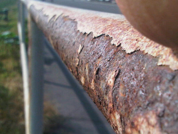 Photo Studio for Blackberry Review - Example Picture Rusty Beach Rail in Santa Monica Unedited