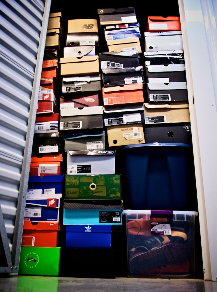 Sneakers, stored.