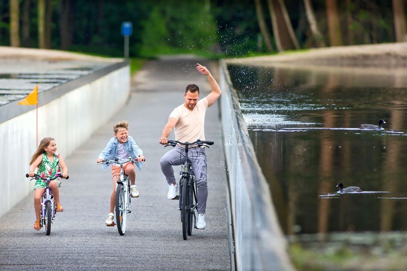 Cycling Through Water in Belgium