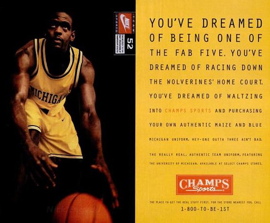 Chris Webber Michigan Fab Five Nike Advertisement