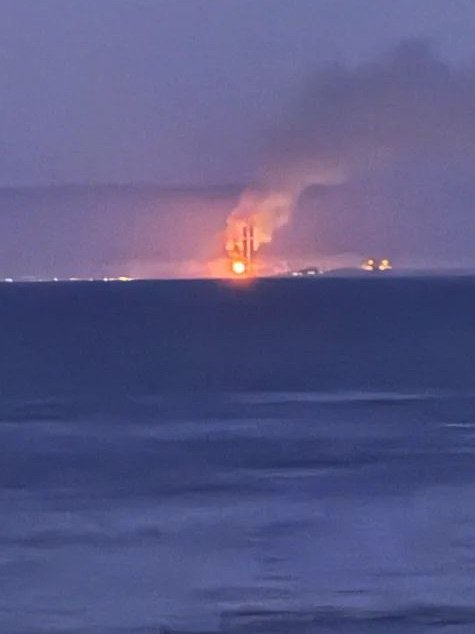 Fire at Moss Landing